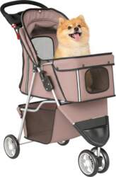Dog Stroller, 3 Wheels Foldable Pet