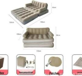 Dual-Use Automatic Inflatable Sofa Bed for