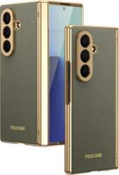 Electroplated Hinge Protection Leather Phone Case