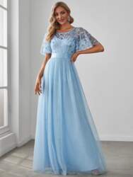 Ever-Pretty sequin print uz grīdas garuma