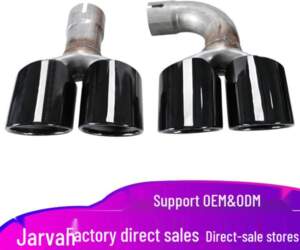 Exhaust Pipe: Black Chrome Quad Tailpipe