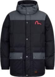 Fukushin Evisu Pattern Printed Hooded Zipper