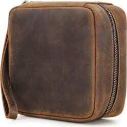 Genuine Leather CD Disc Storage Box