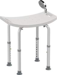 Height Adjustable Bath Stool, Aluminium Shower