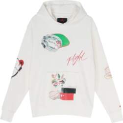 Jordan Alphabet Pattern Print Pullover Hoodie