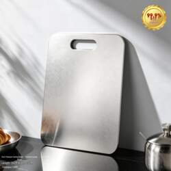 Large Pure Titanium Double-Sided Cutting Board