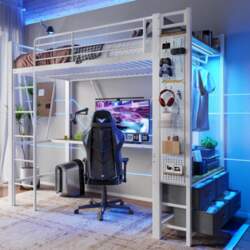 Loft Bed, 90 x 200cm, Iron
