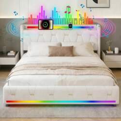 Luxury Beige Bed Frame App and