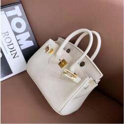 Lychee pattern platinum bag mini leather