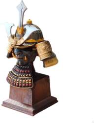 Miniature Samurai Helmet Creative Statue Collection