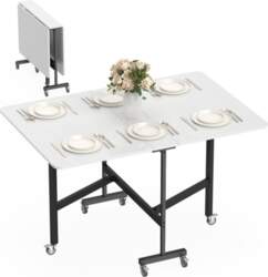 Mobile Folding Table with 6 Casters