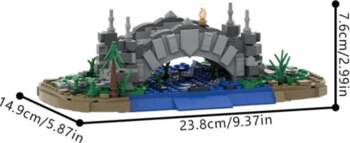 MOC Bridge Building Blocks Model Medieval