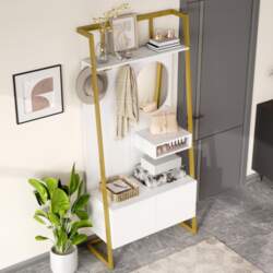Modern Minimalist Compact Hallway Storage, Open