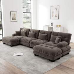 Modular Corner Sofa, U-Shaped Couch Set