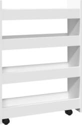 Narrow Storage Trolley 4 Tier White