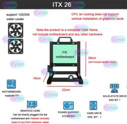 Open Computer Case Frame ITX MATX