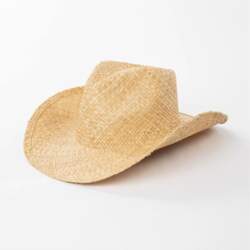 Raffia Cowboy straw hat 9cm Brim
