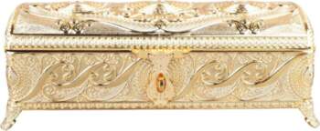 Rectangular Trinket Storage Box Alloy Treasure