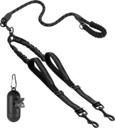Reflective No-Tangle Double Dog Leash Comfortable
