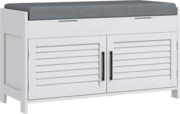 Shoe Bench with Internal Shelf Adjustable