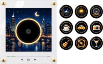 Singing Music Box Refrigerator with Rotating