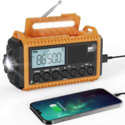Solar-Powered Multi-Function Hand-Crank Emergency Radio with