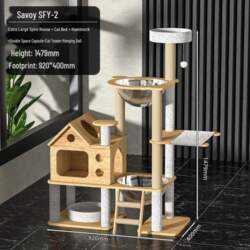 Space-Saving Cat Tree: Climbing Frame, Bed