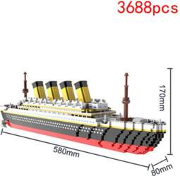 Titanic Micro Mini Constructing Blocks Assembly