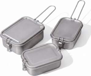Titanium Lunch Box With Lid Folding