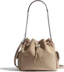 TORY BURCH Charlie drawstring closure cow