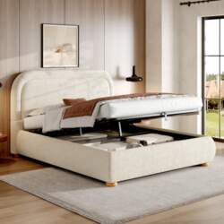 Upholstered Bed, Double Bed, 140*200cm, Hydraulic