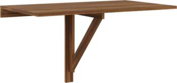 Wall Mounted Folding Table Brown Oak