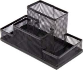 Pencil case Forpus, black, empty, section