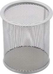 Pencil case Forpus, round, silver, empty