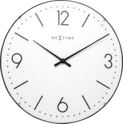 NeXtime Sienas pulkstenis Basic Dome balts