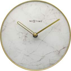 NeXtime Galda pulkstenis Marble Table balts