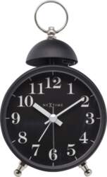 NeXtime Modinātājs Single Bell melns
