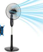 Grīdas ventilators, 60 W, melns.