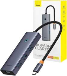 BASEUS Adapteris Baseus HDMI + 4xUSB3