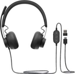 LOGITECH HEADSET ZONE WIRED/DARK GREY 981-000875