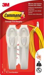 COMMAND Kabeļu turētājs 3M COMMAND, balta