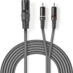 Kabelis Nedis XLR M - 2x
