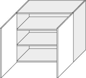 Augšējais skapītis QUANTUM W3/80 grey