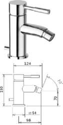 Bidē krāns 12011 TECH HROMS, TECH