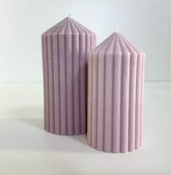 Свеча из соевого воска фиолетовая 12x7cm