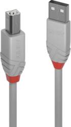 Kabelis LINDY CABLE USB2 A-B 2M/ANTHRA