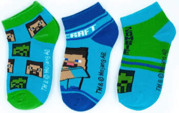 Minecraft bērnu zeķītes līdz potītēm 23/26