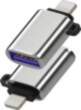 MicroConnect USB-A Lightning Adapter Silver (Lightning-USB3
