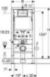 Geberit Duofix Basic H112 rāmis. slēptais