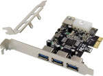 InLine InLine® PCIe karte. 3x+1x USB
